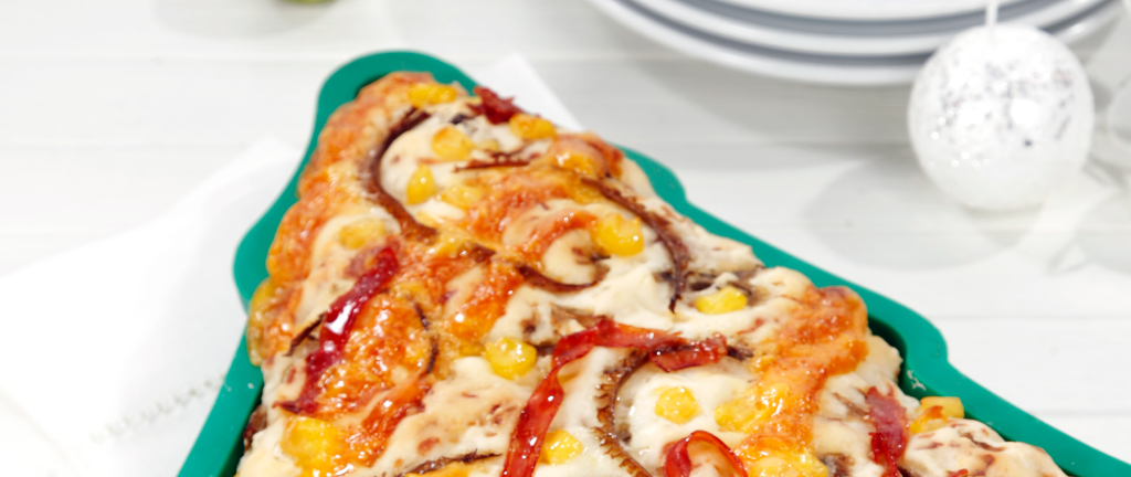 Pão de natal com presunto